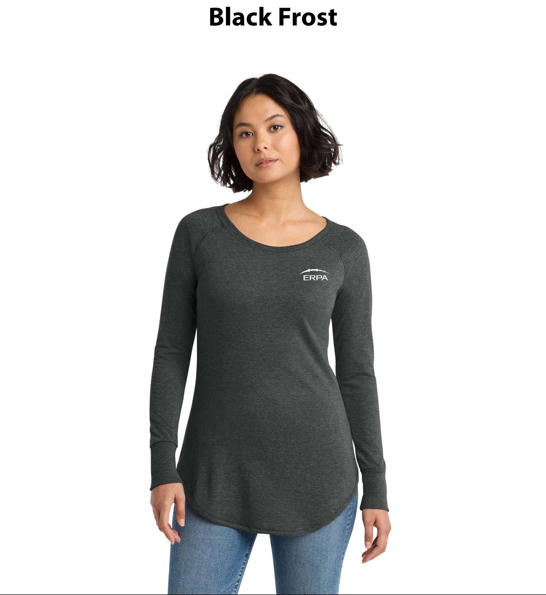 District Women's Perfect Tri Long Sleeve Tunic Tee.