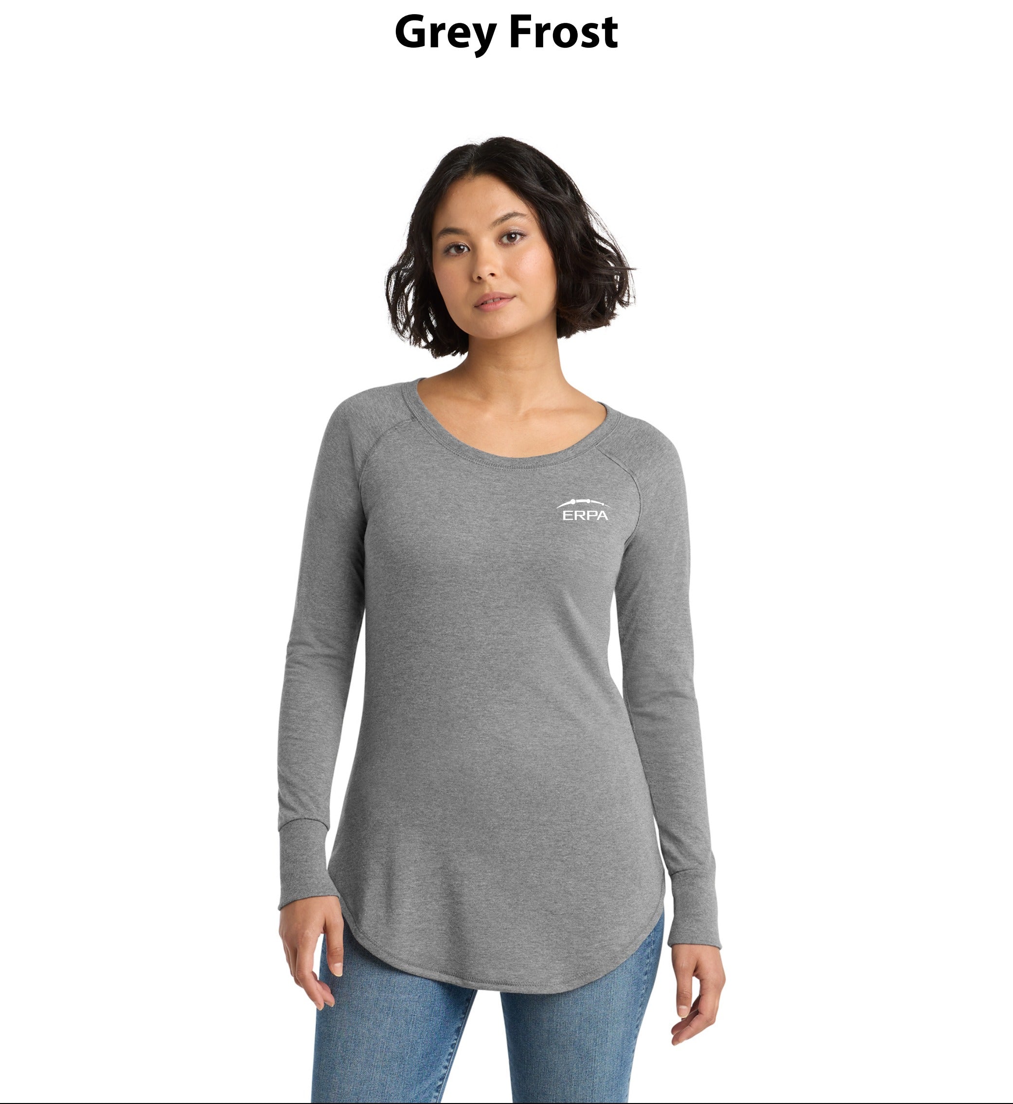 District Women's Perfect Tri Long Sleeve Tunic Tee.