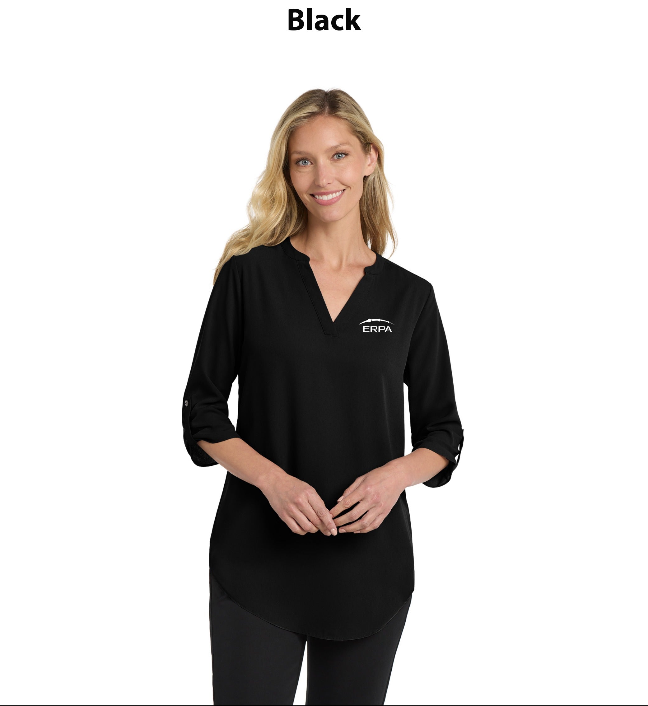 Port Authority Women's 3/4-Sleeve Tunic Blouse.