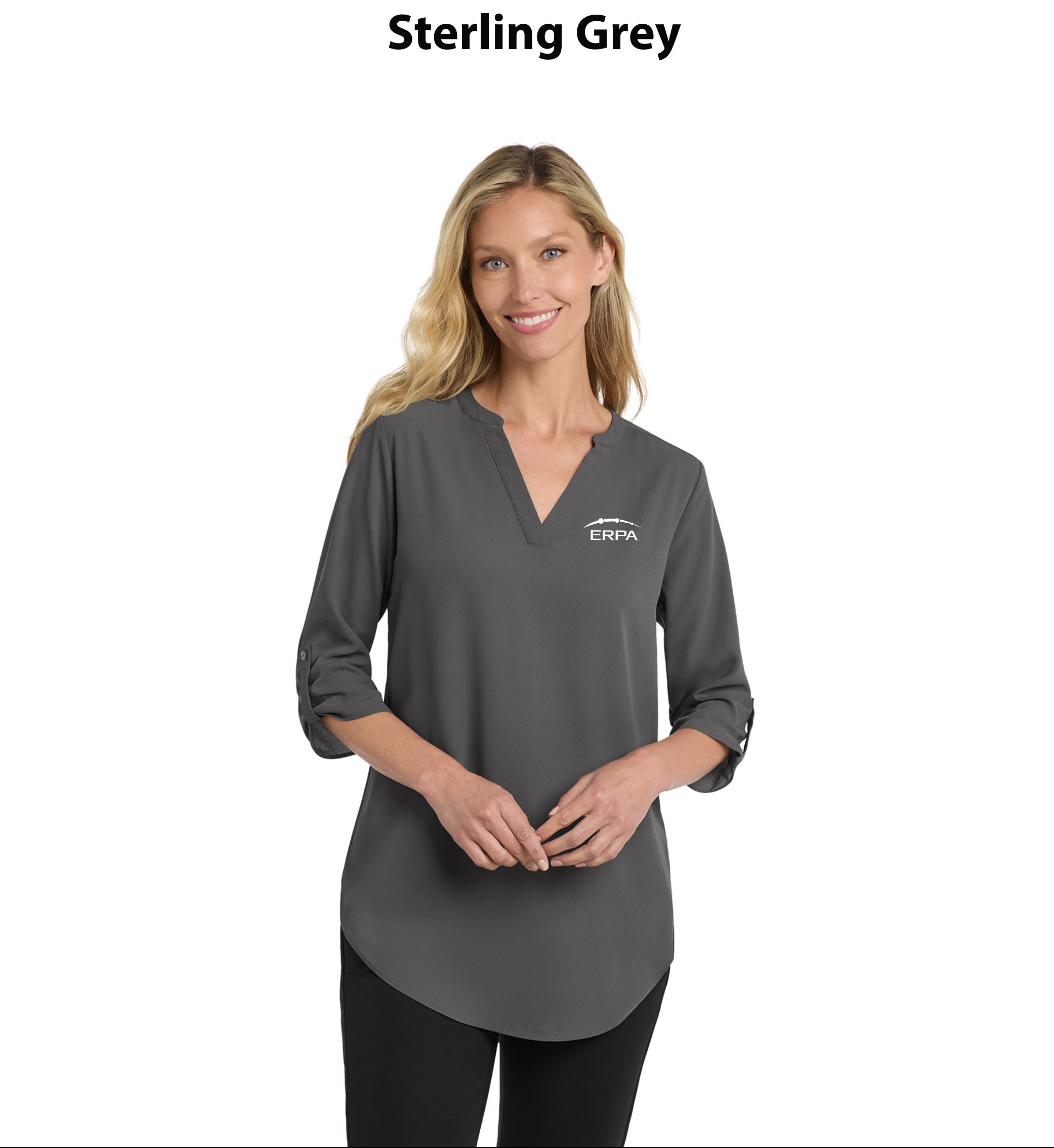 Port Authority Women's 3/4-Sleeve Tunic Blouse.