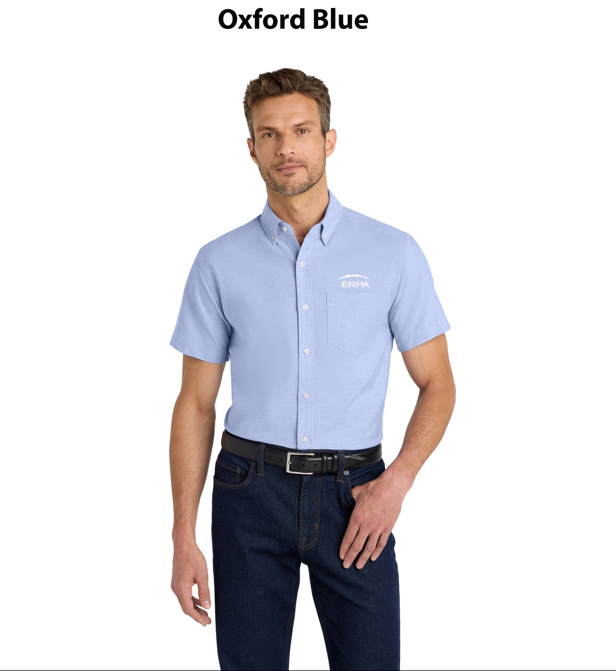 Port Authority Short Sleeve SuperPro Oxford Shirt.