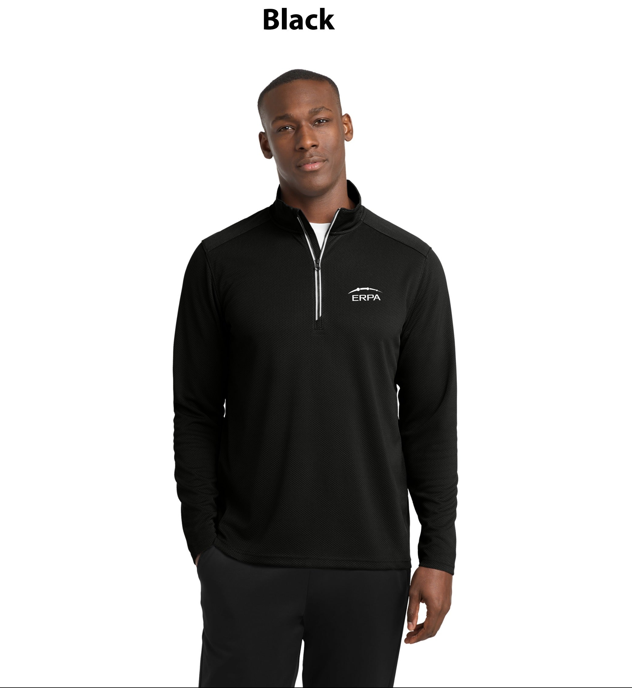 Sport-Tek Sport-Wick Textured 1/4-Zip Pullover.