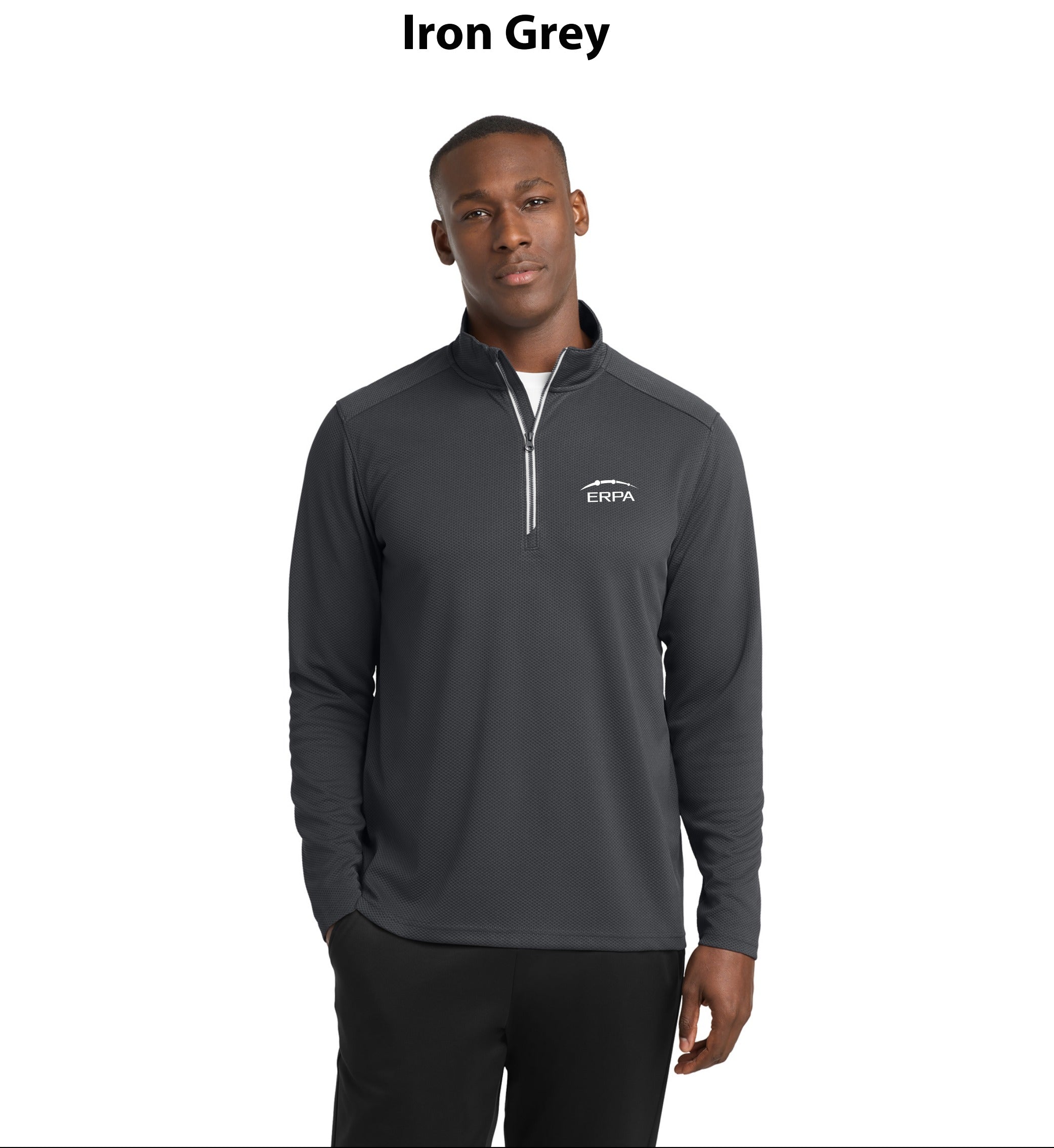 Sport-Tek Sport-Wick Textured 1/4-Zip Pullover.